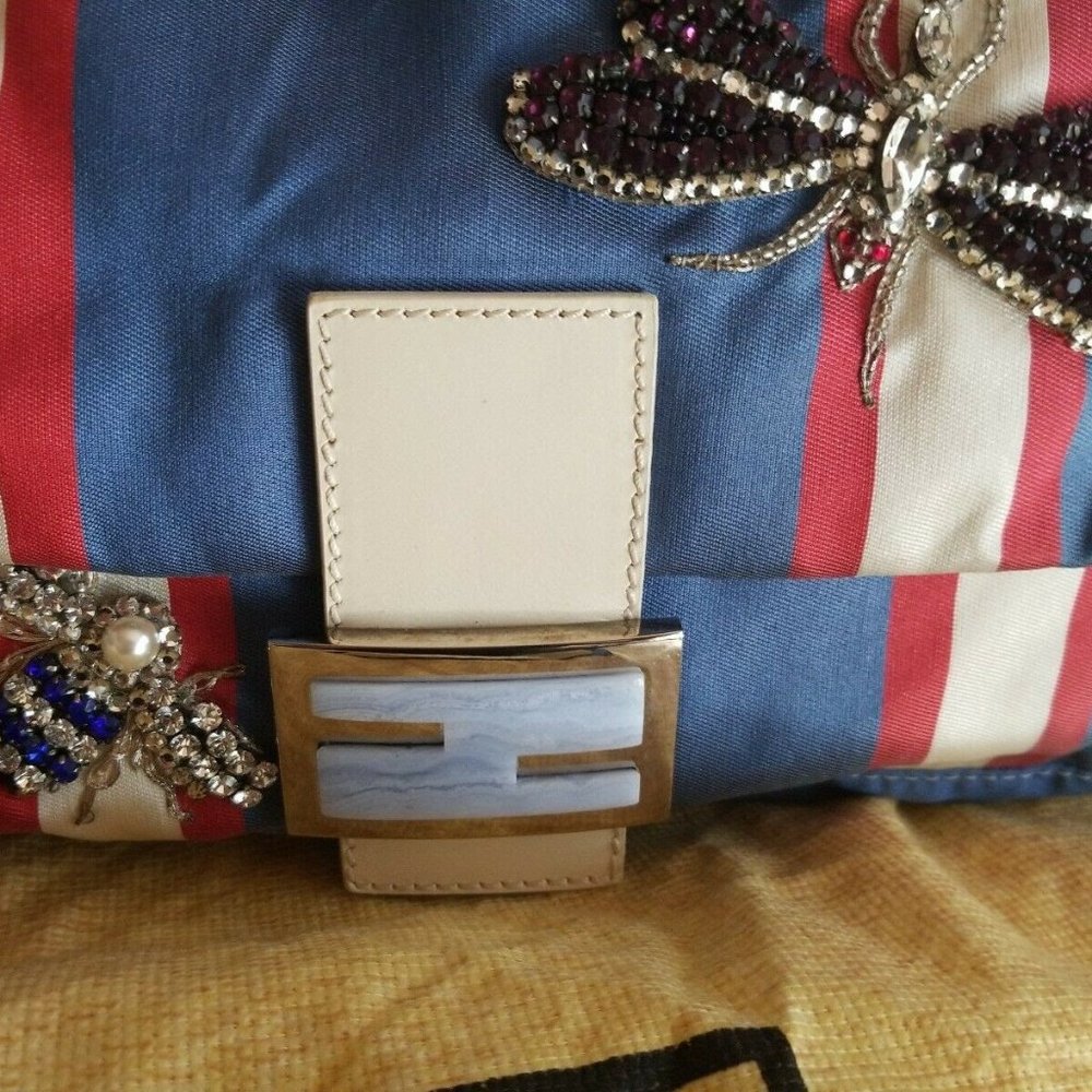 New AUTHENTIC FENDI Mama Baquette Silk Purse